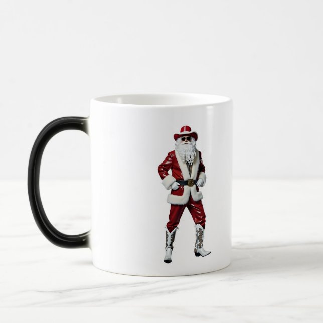 Caneca Mágica Cowboy Santa (Esquerda)