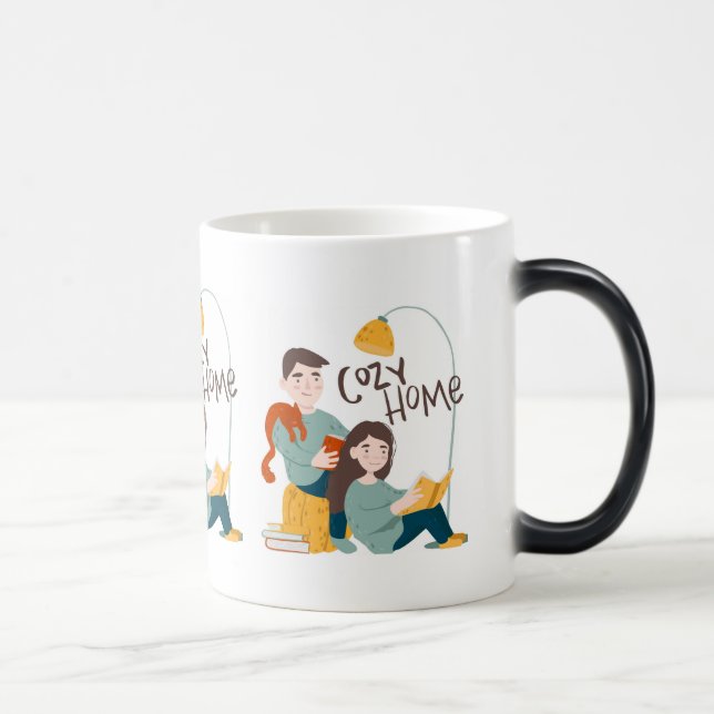 Caneca Mágica Cozy Home Leading Books com Cat (Direita)