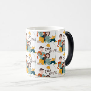 Caneca Mágica Cozy Lendo juntos - Padre e Filha