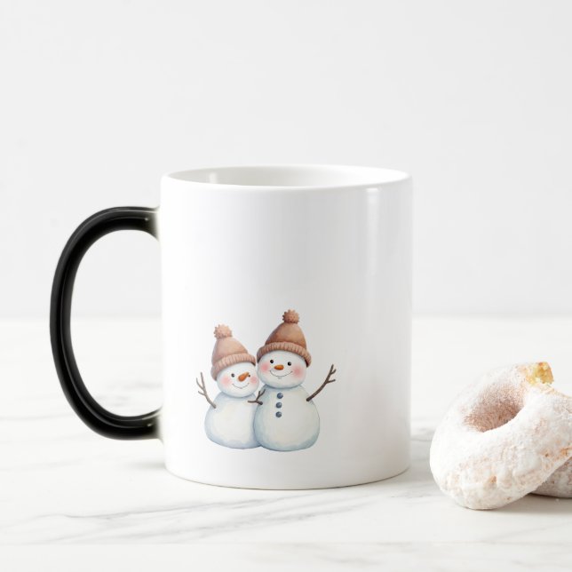 Caneca Mágica Cozy Winter Snowmen café mug (Com Donut)