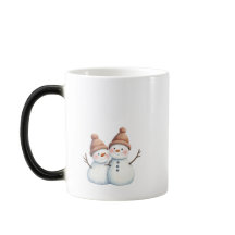 Cozy Winter Snowmen café mug