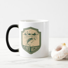 Caneca Mágica Crachá de Pesca Norte de Wisconsin