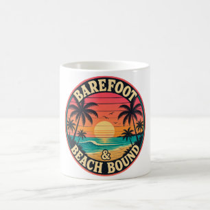 Caneca Mágica Crachá Descalço e Preso à Praia