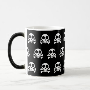 Caneca Mágica crânio assustador sobre fundo negro