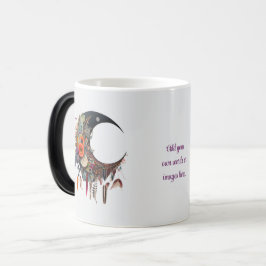 Caneca Mágica Create Your Own Boho 3D Floral Crescent Moon