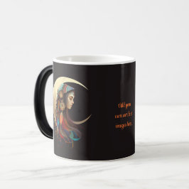 Caneca Mágica Create Your Own Boho Crescent Moon & Feathers