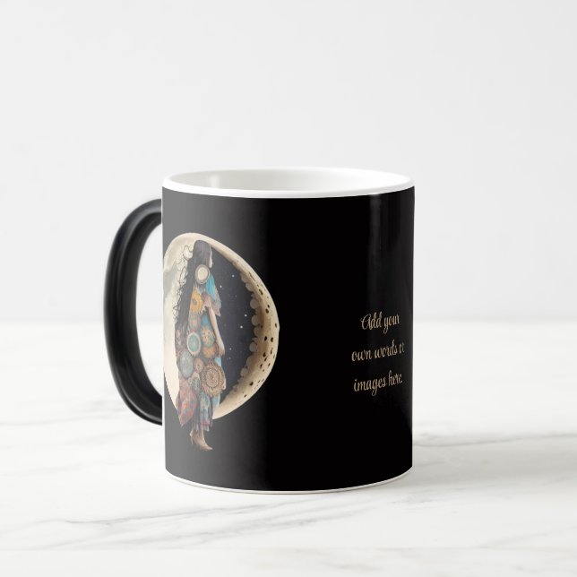 Caneca Mágica Create Your Own Boho Floral Moon Walk (Frente Esquerda)