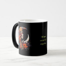 Caneca Mágica Create Your Own Colorful Floral Boho Moon