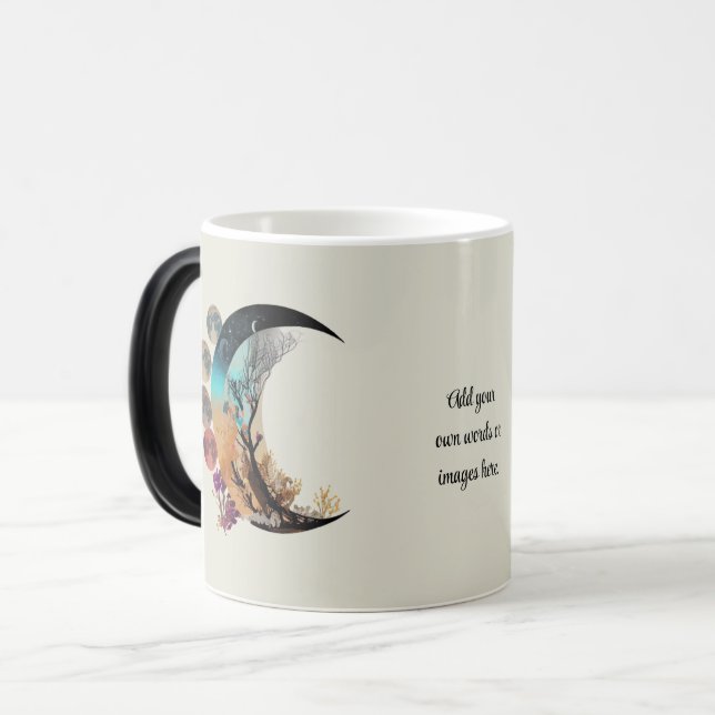 Caneca Mágica Create Your Own Many Moons Midnight Crescent (Frente Esquerda)