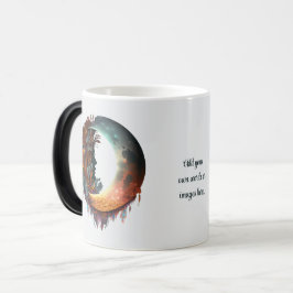 Caneca Mágica Create Your Own Mystical Floral Boho Crescent Moon