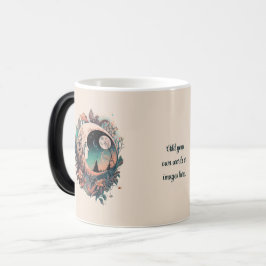 Caneca Mágica Create Your Own Peaceful Boho Crescent Moon Floral