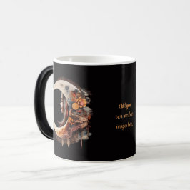 Caneca Mágica Create Your Own Quiet Boho Floral Moon