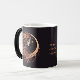 Caneca Mágica Create Your Own Serene Boho Crescent Moon Floral 