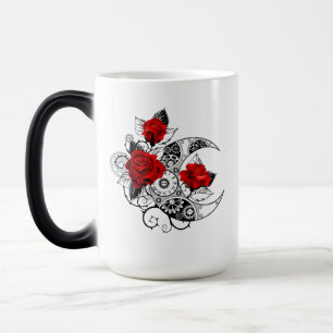 Caneca Mágica Crescente Mecânico com Rosas vermelhas