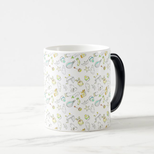 Caneca Mágica Crianças recém-nascidas com Aquarela (Frente Esquerda)