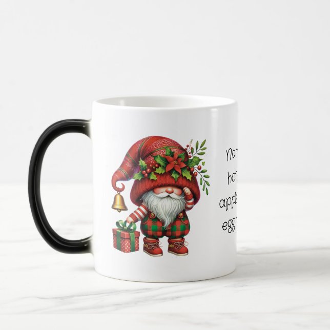 Caneca Mágica Crie a sua Xadrez de Natal Gnomas Poinsettias (Esquerda)