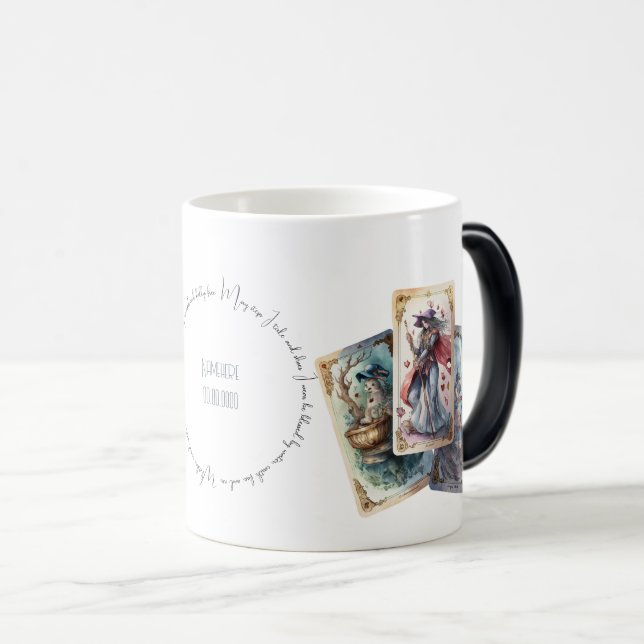 Caneca Mágica Crie As Suas Três Cartas De Tarô (Frente Esquerda)