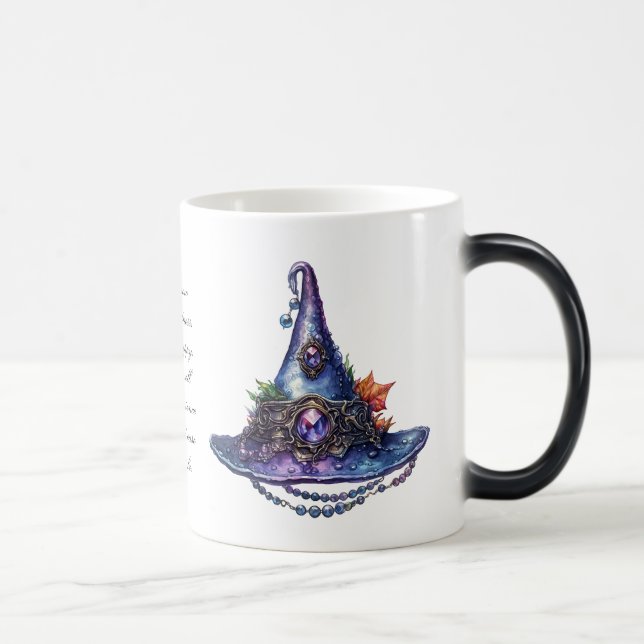 Caneca Mágica Crie O Seu Próprio Chapéu De Bruxa De Outono Roxo (Direita)