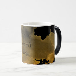 Caneca Mágica Crie o seu próprio Tabuleiro Dourado Splash Preto