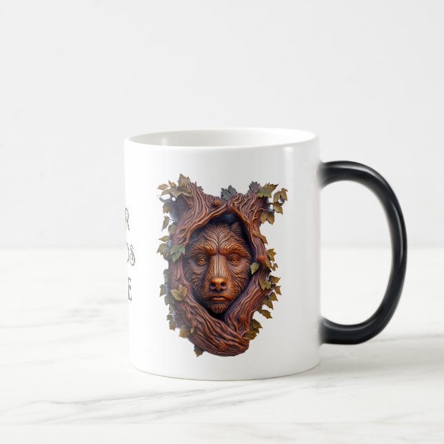 Caneca Mágica Crie O Seu Próprio Urso De Madeira Faux Bois Em 3D (Direita)