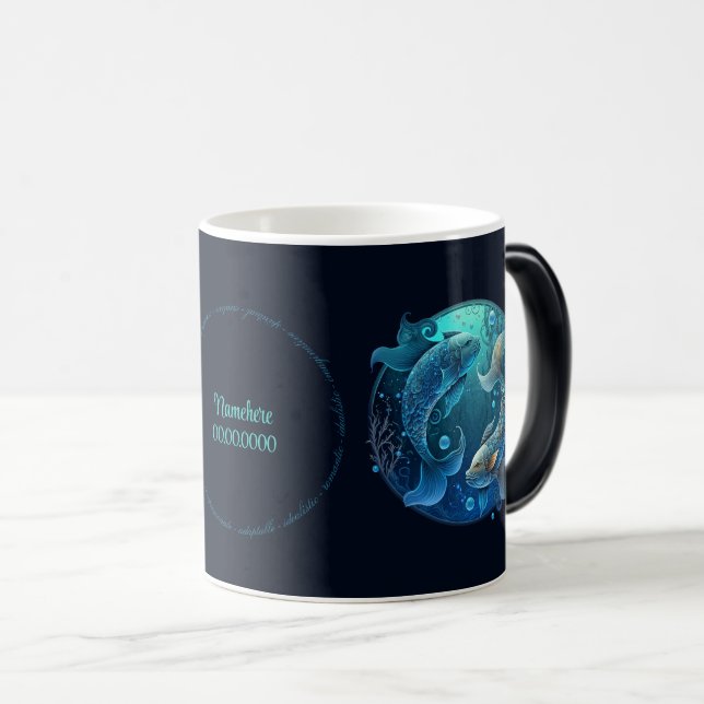 Caneca Mágica Crie Os Seus Próprios Peixes Celestiais Zodiac (Frente Esquerda)