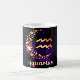 Caneca Mágica Crie seu próprio Astrologia Zodiac Aquarius