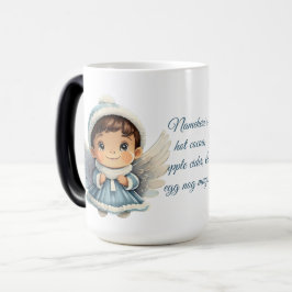 Caneca Mágica Crie seu próprio Brunette Boy Blue Angel Natal
