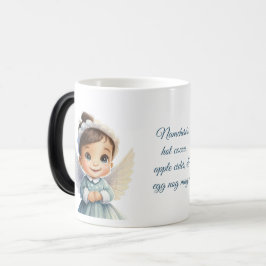 Caneca Mágica Crie seu próprio Brunette Snow Angel Blue Natal
