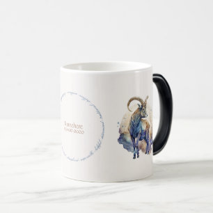 Caneca Mágica Crie seu próprio Capricórnio Místico Dourado e Azu