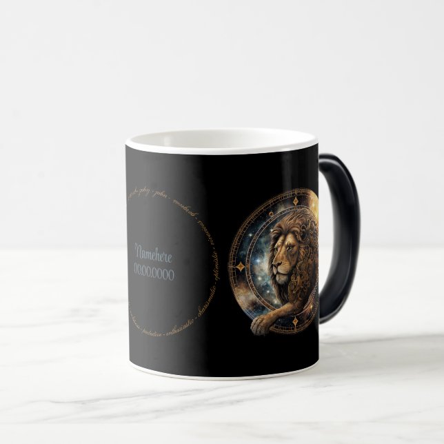 Caneca Mágica Crie seu próprio Celestial Leo Zodiac (Frente Esquerda)