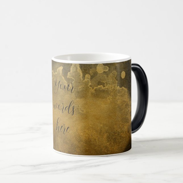 Caneca Mágica Crie seu próprio espaçador Dourado preto (Frente Esquerda)
