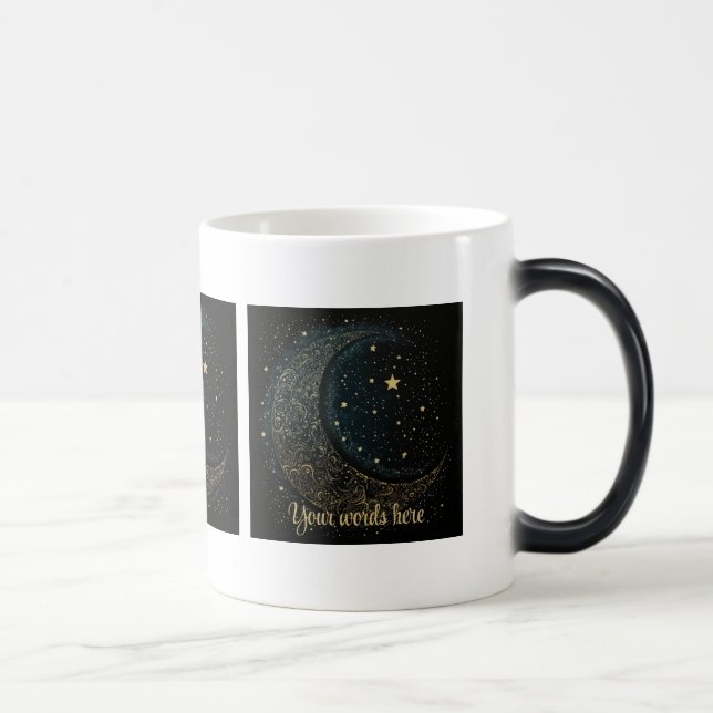 Caneca Mágica Crie seu próprio Filigre Dourado Lua Celestial (Direita)