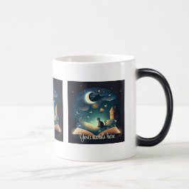 Caneca Mágica Crie seu próprio Gato Preto Místico e Grimoire