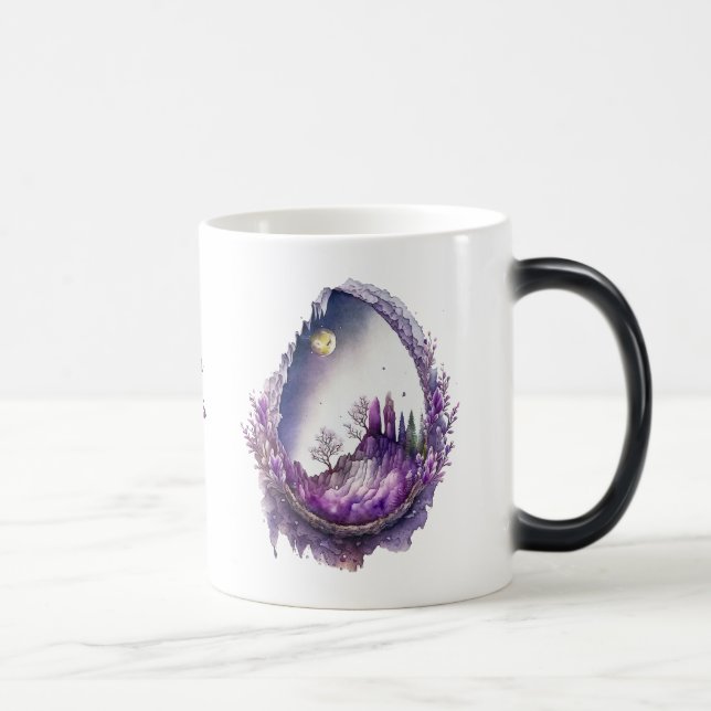 Caneca Mágica Crie seu próprio Geodo de Paisagem Roxo (Direita)