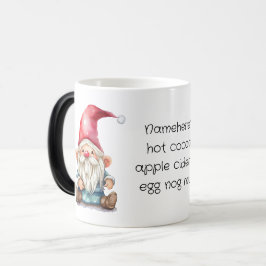 Caneca Mágica Crie Seu Próprio Gnome de Natal Vermelho Fofo