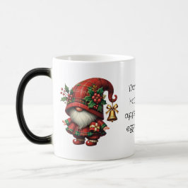 Caneca Mágica Crie Seu Próprio Gnomo de Natal Xadrez Feliz