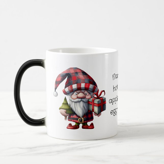Caneca Mágica Crie seu próprio Gnomo de Natal Xadrez rabugento (Esquerda)