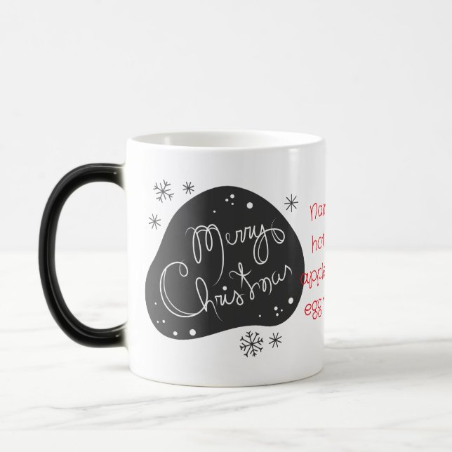 Caneca Mágica Crie seu próprio Natal Preto e Branco (Esquerda)