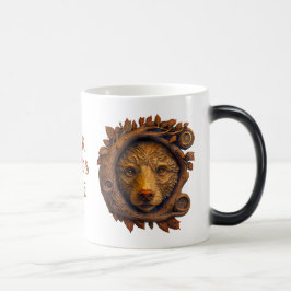 Caneca Mágica Crie Seu Próprio Ouro Faux Bois Em 3D Com Um Urso 
