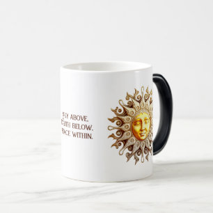 Caneca Mágica Crie seu próprio Ouro vitoriano Steampunk Sun