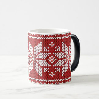 Caneca Mágica Crie Seu Próprio Padrão De Suéter De Natal Vermelh