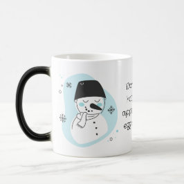 Caneca Mágica Crie Seu Próprio Papai Noel Retrô Natal Azul
