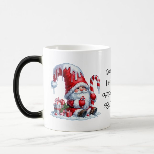 Caneca Mágica Crie Seu Próprio Peppermint Canes Gnomo De Natal (Esquerda)