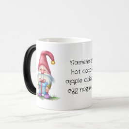 Caneca Mágica Crie Seu Próprio Presente Azul de Natal Gnomo