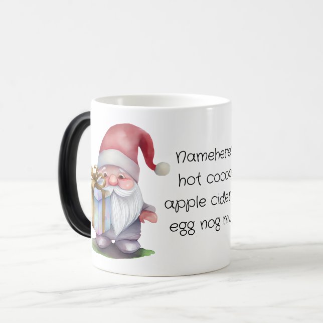 Caneca Mágica Crie seu próprio Rainbow presente natalino Gnomo (Frente Esquerda)