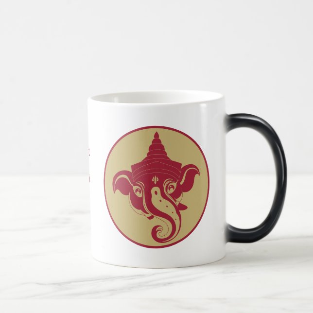 Caneca Mágica Crie seu próprio Red & Dourado Ganesh (Direita)