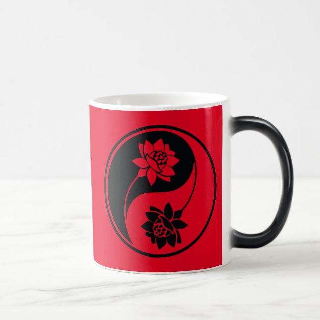 Caneca Mágica Crie seu próprio símbolo Lotus Yin Yang (Direita)