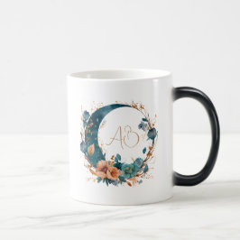 Caneca Mágica Crie Seu Próprio Teal Boho E Pessegueiro Floral