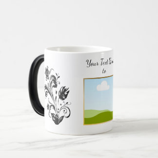 Caneca Mágica Crie seu próprio texto de modelo personalizado