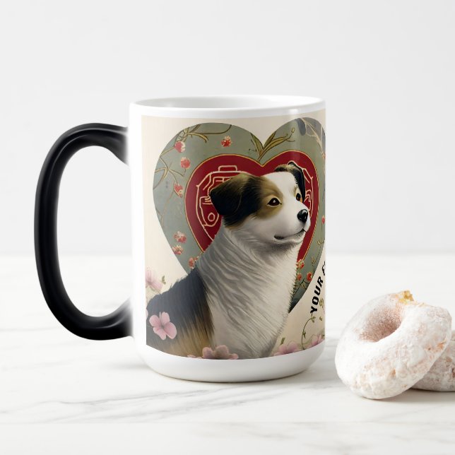 Caneca Mágica Crie Seu Próprio Texto Personalizado De Fotografia (Com Donut)